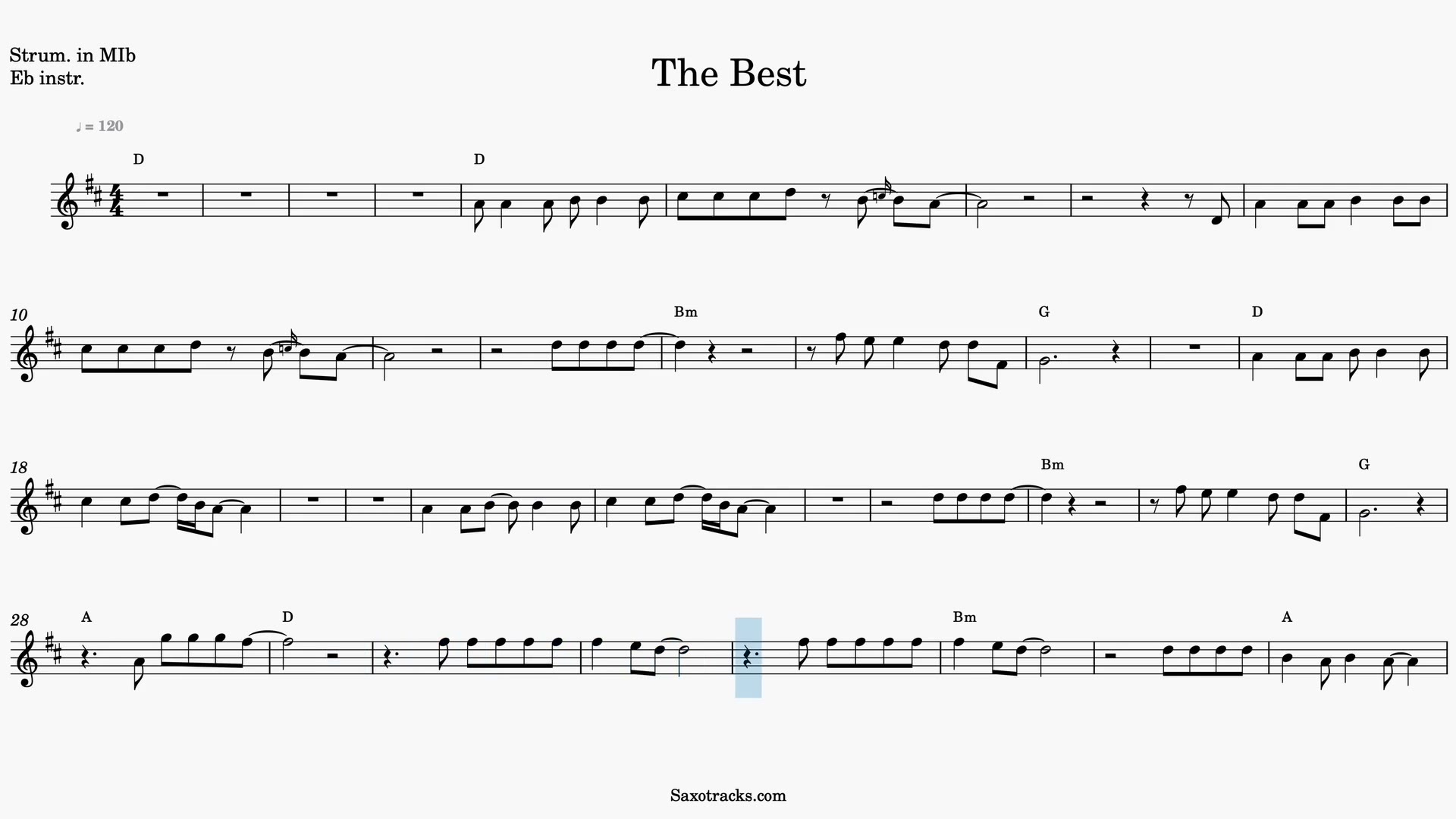 The Best — Anteprima video spartito in Mib