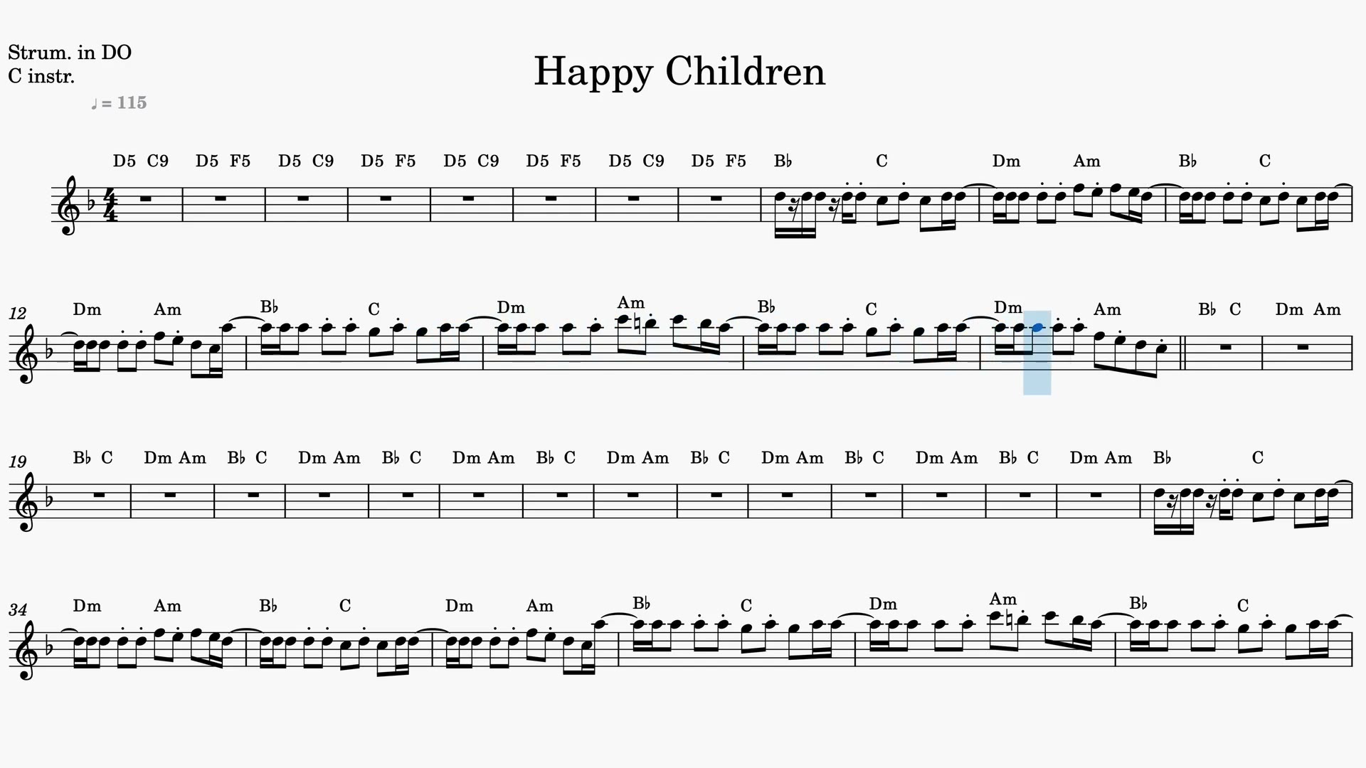 Happy Children — Anteprima video spartito in Do