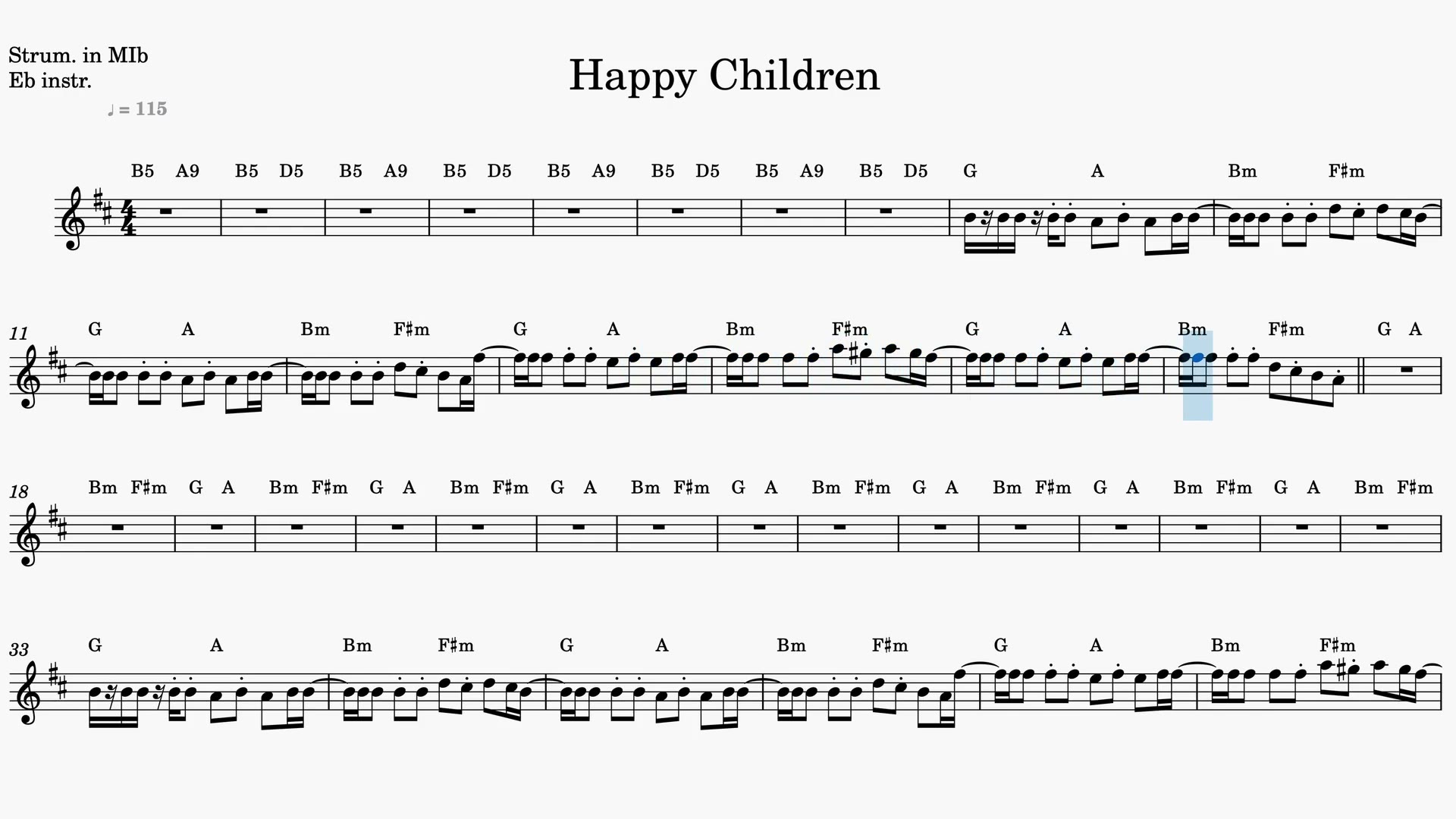 Happy Children — Anteprima video spartito in Mib