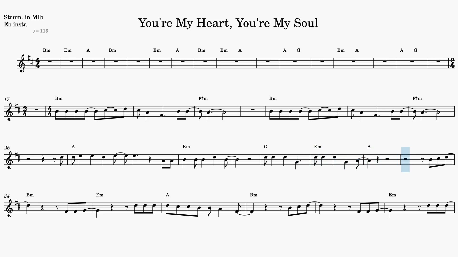 You're My Heart, You're My Soul — Anteprima video spartito in Mib