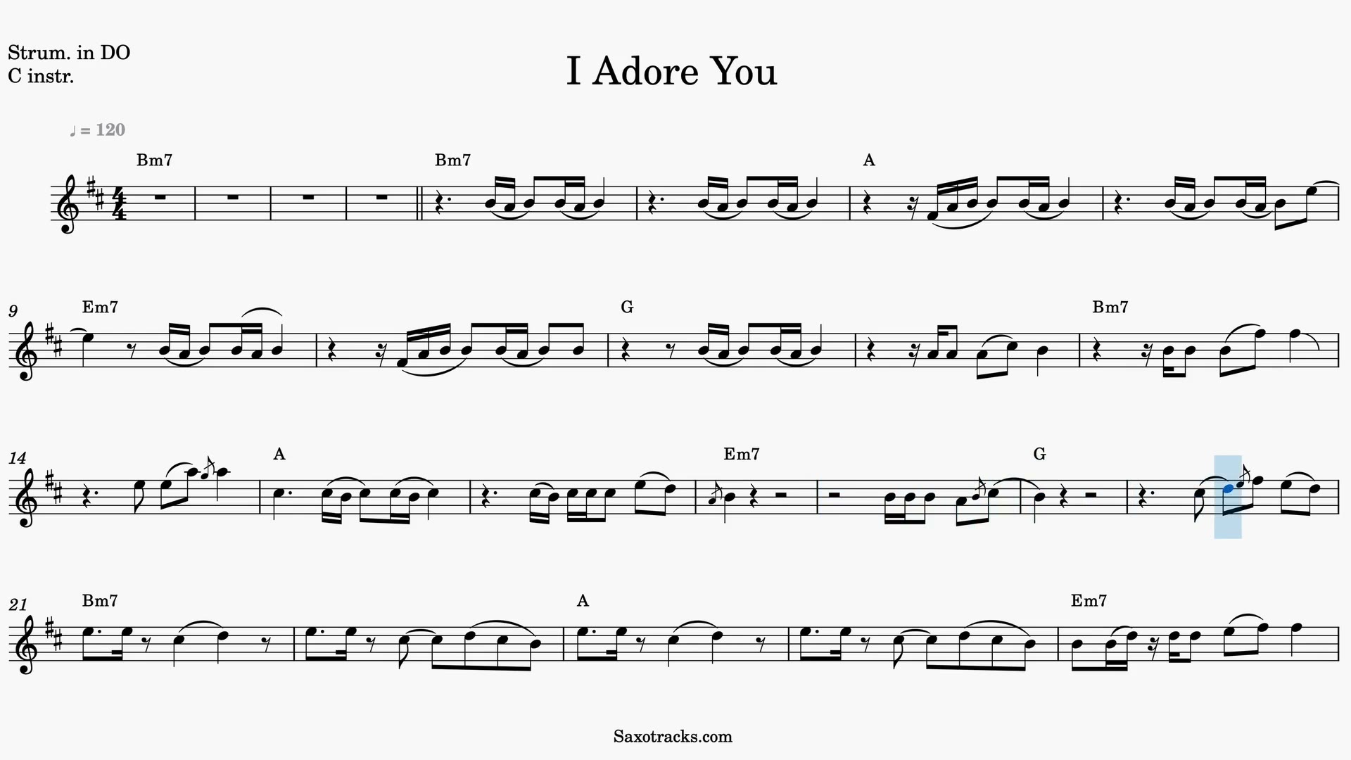 I Adore You — Prévia do vídeo de partitura em Dó