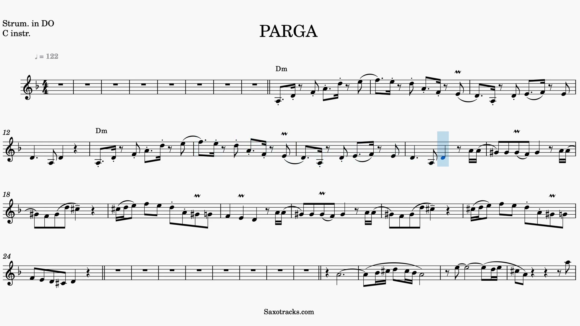Parga — Anteprima video spartito in Do