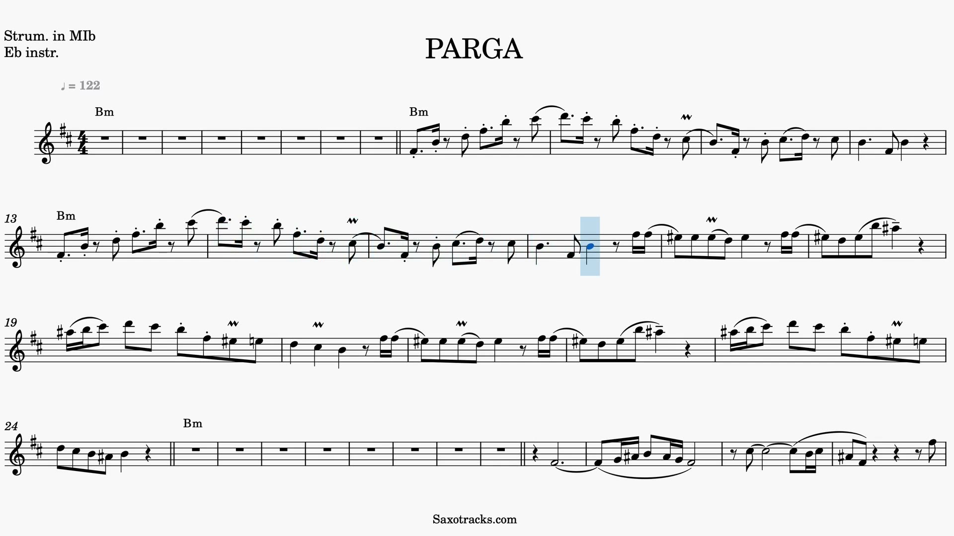 Parga — Anteprima video spartito in Mib