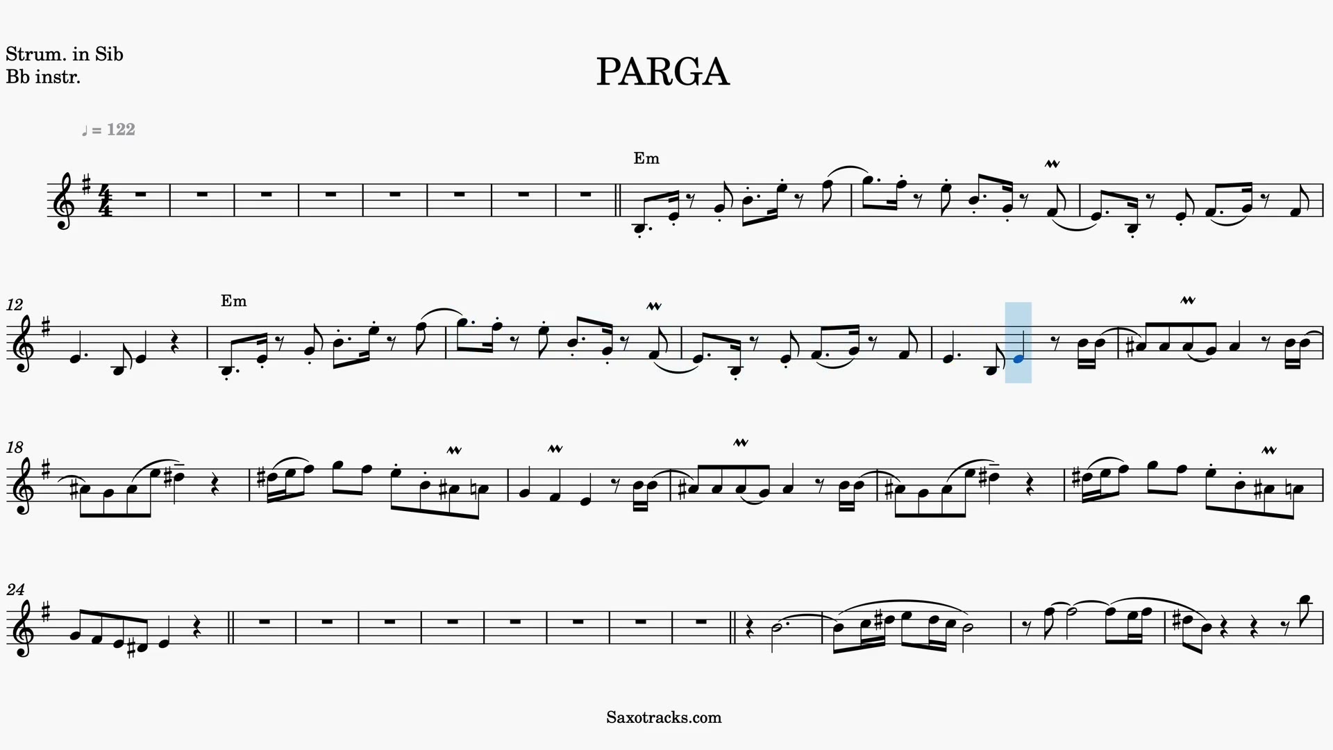 Parga — Anteprima video spartito in Sib