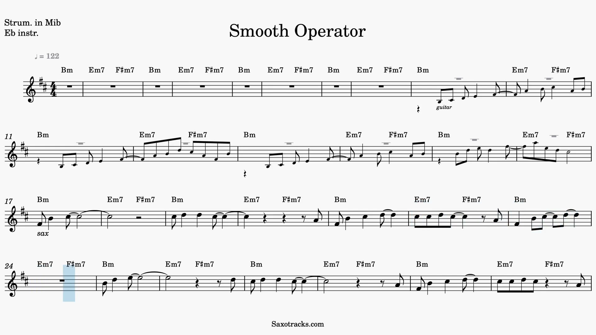 Smooth Operator — Anteprima video spartito in Mib