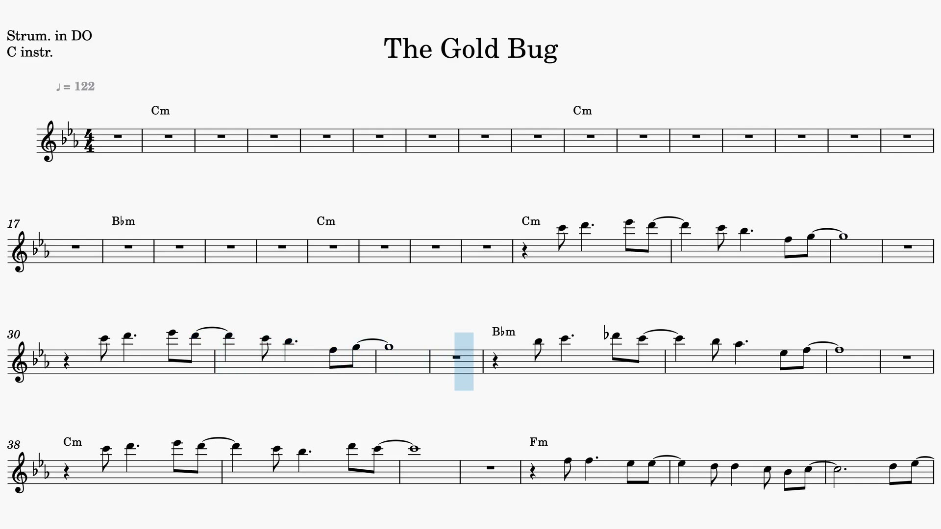 The Gold Bug — Anteprima video spartito in Do