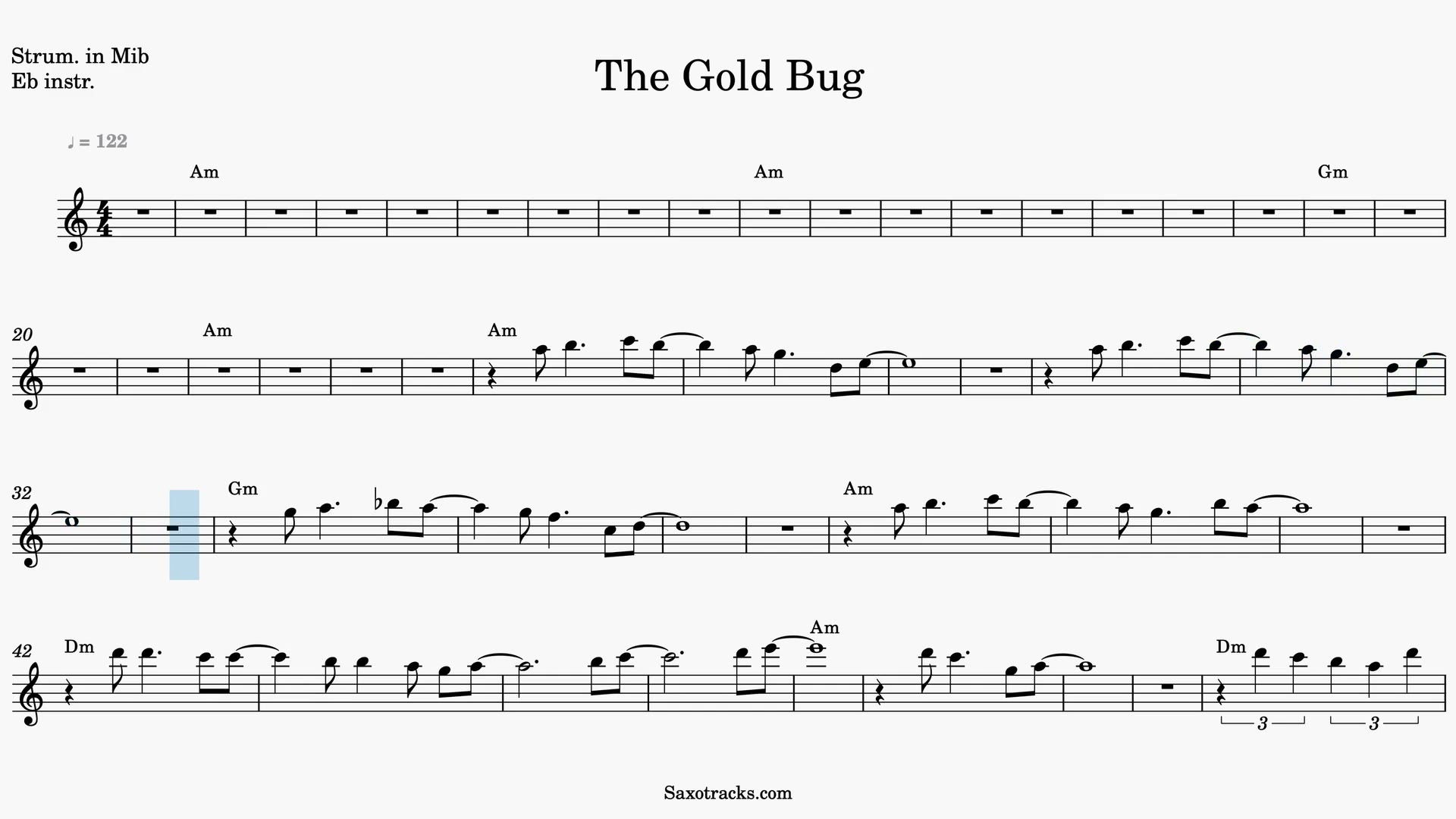 The Gold Bug — Anteprima video spartito in Mib