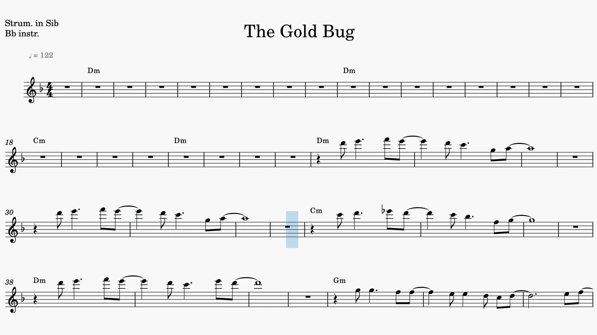 The Gold Bug — Anteprima video spartito in Sib