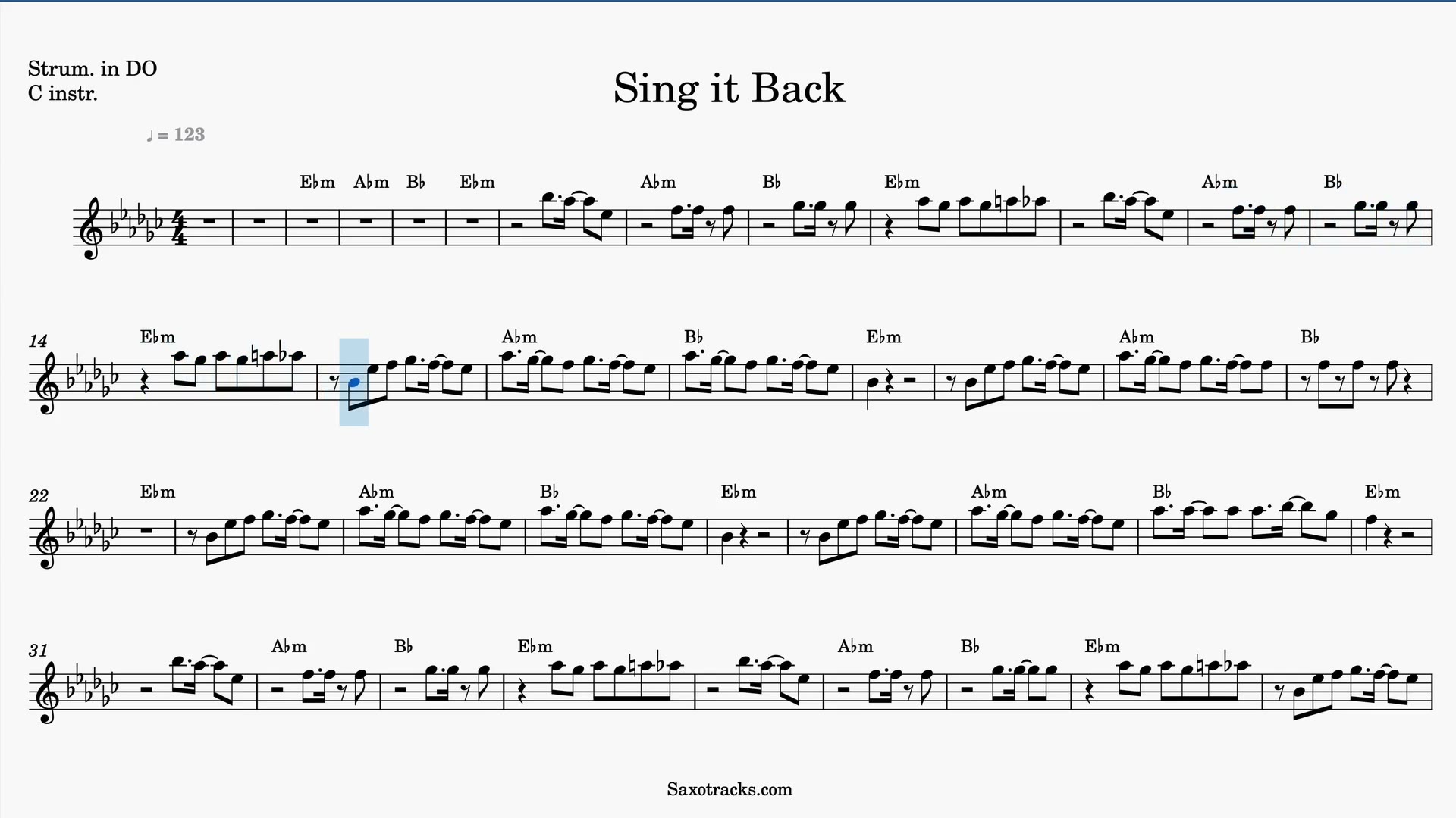 Sing it Back — Anteprima video spartito in Do