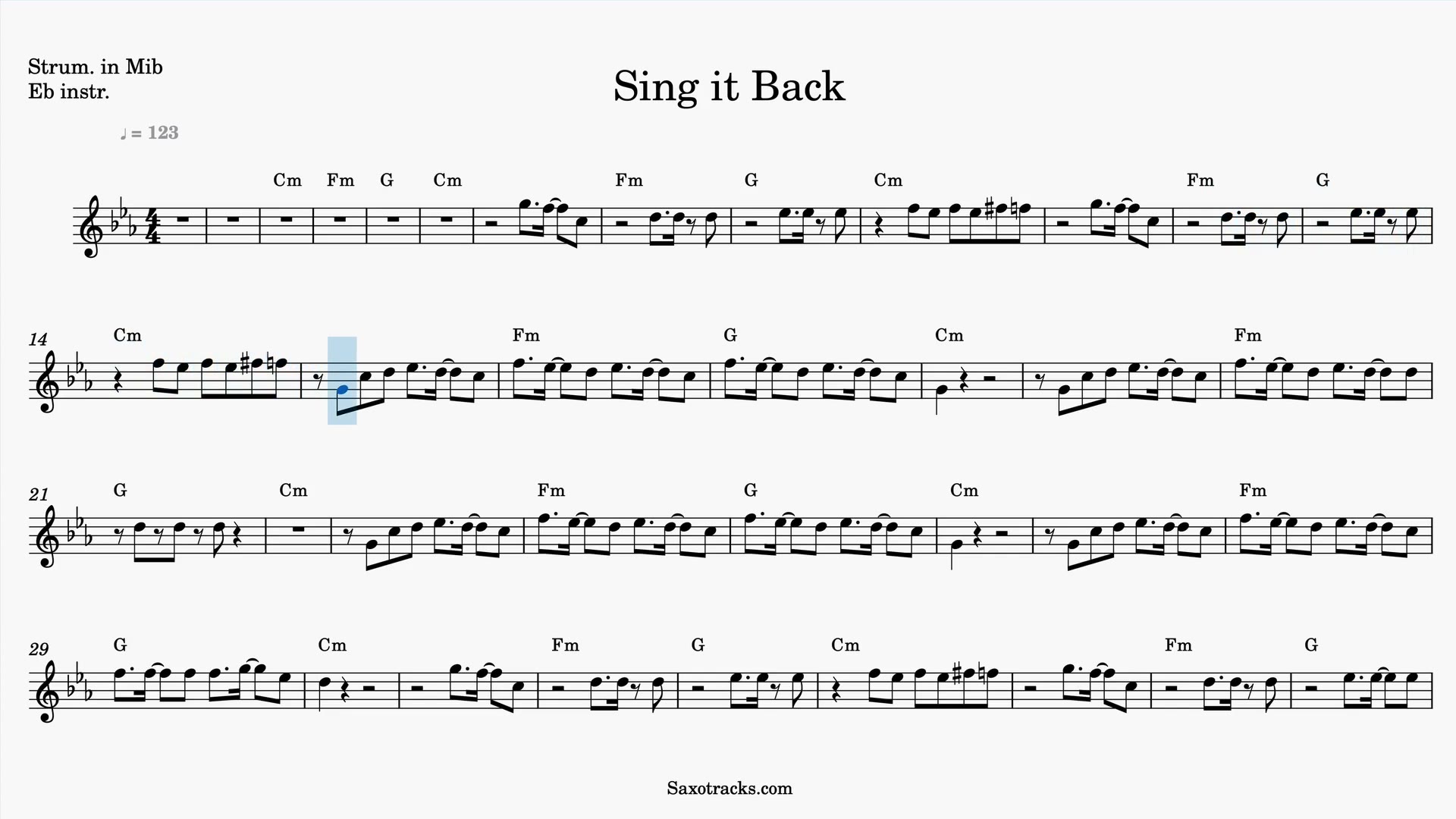Sing it Back — Anteprima video spartito in Mib
