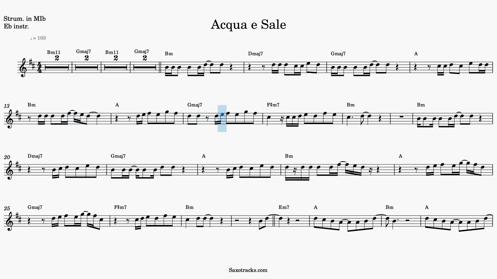 Acqua e Sale — Anteprima video spartito in Mib