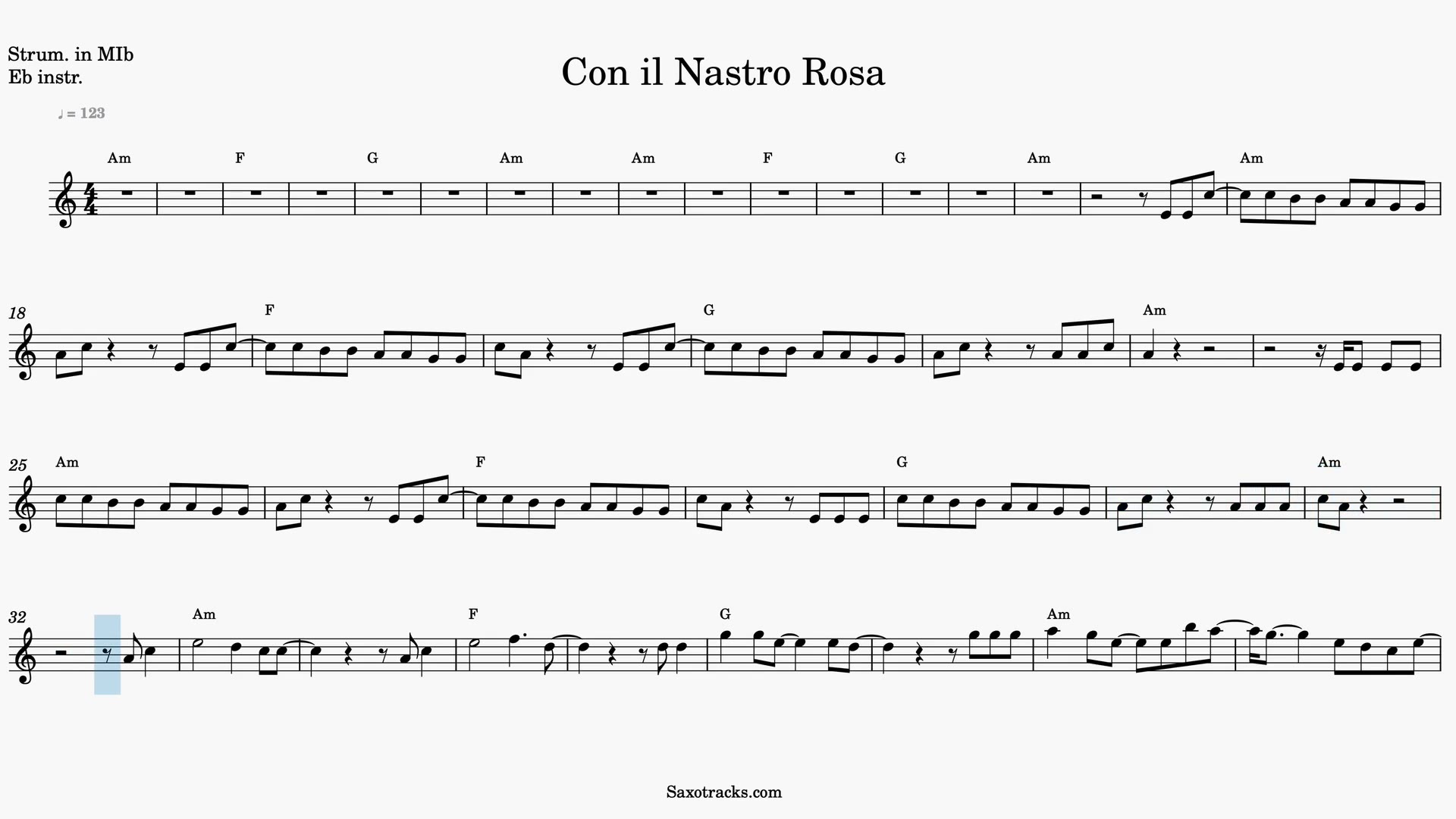Con il Nastro Rosa — Anteprima video spartito in Mib