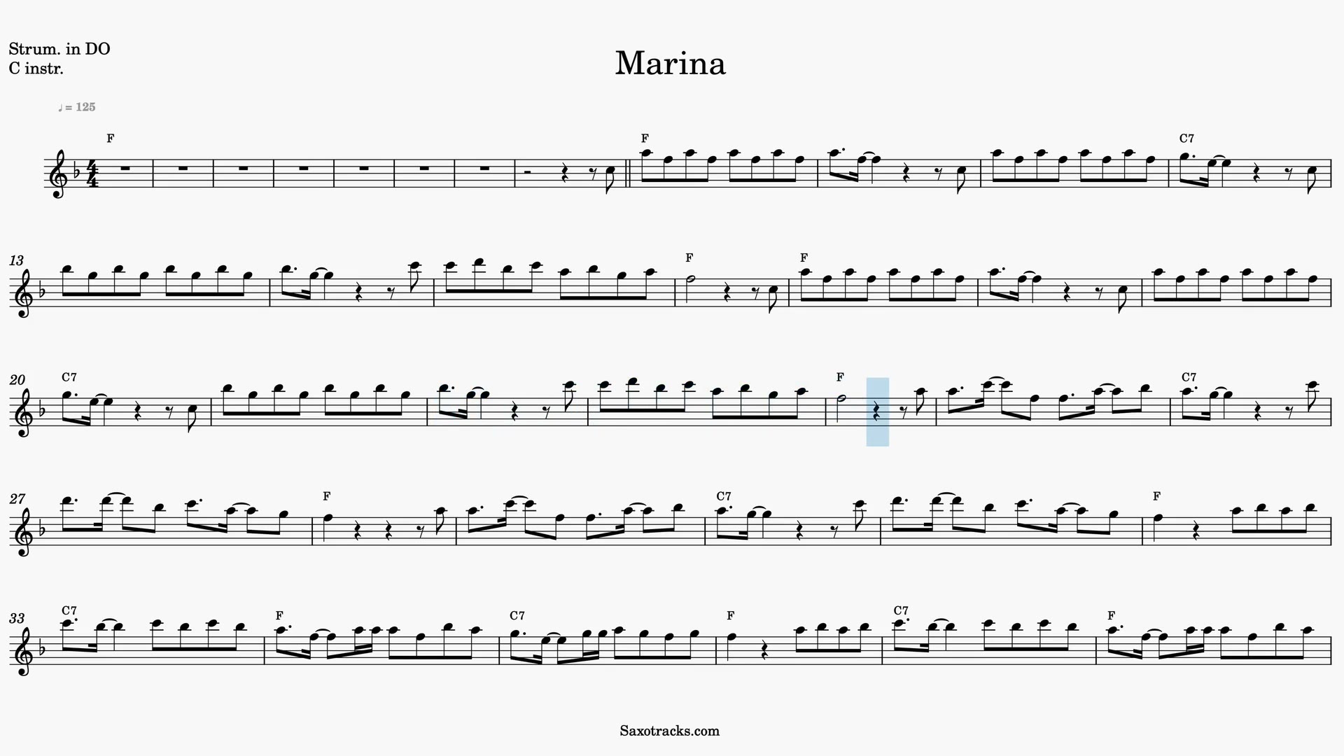 Marina — Video-Notenvorschau in C