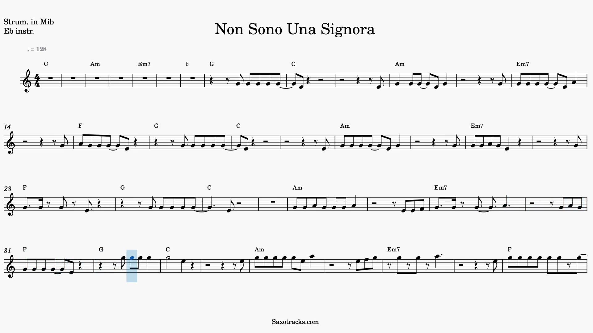 Non Sono Una Signora — Anteprima video spartito in Mib