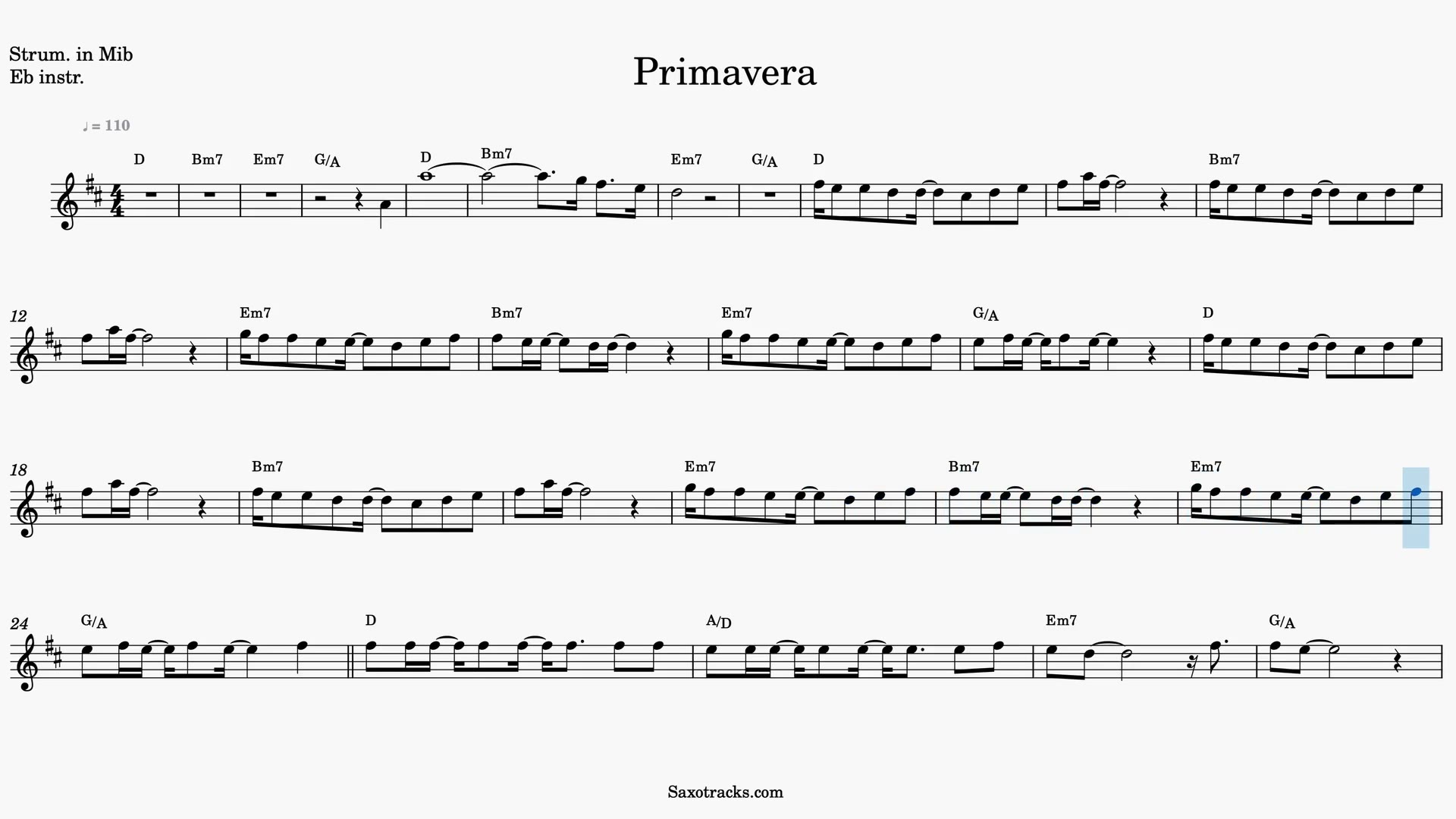 Primavera — Anteprima video spartito in Mib