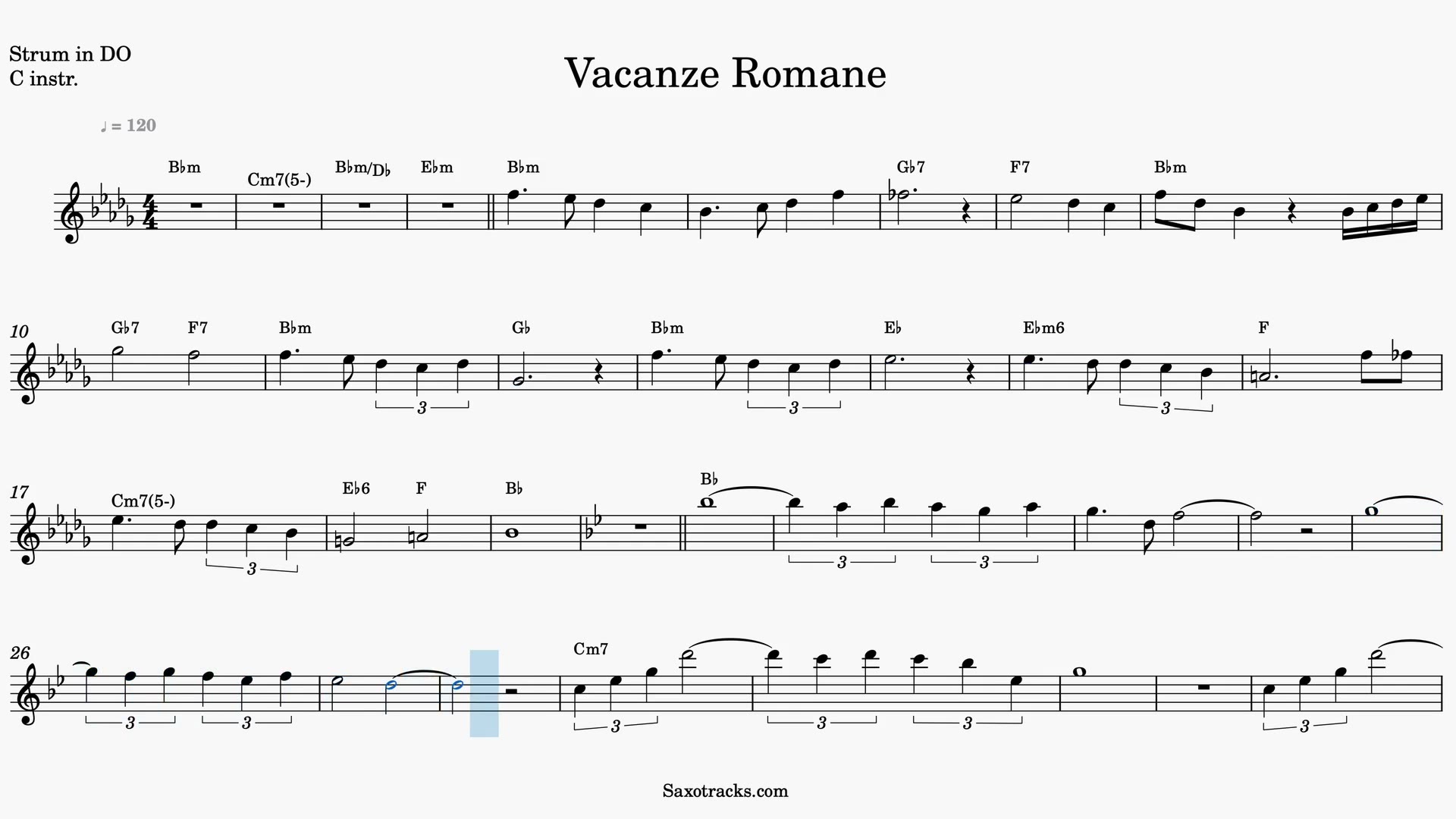 Vacanze Romane — Anteprima video spartito in Do