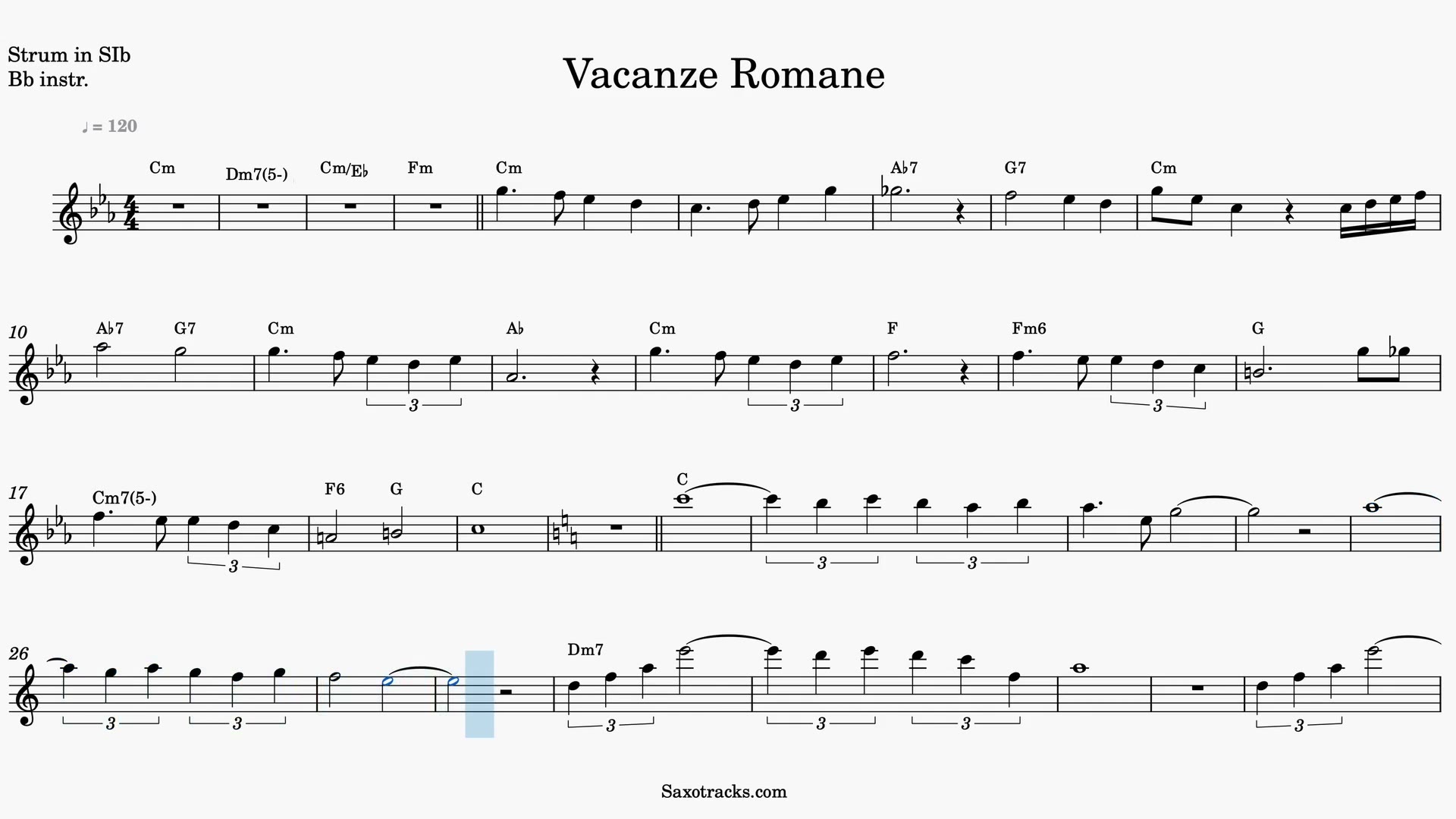 Vacanze Romane — Anteprima video spartito in Sib