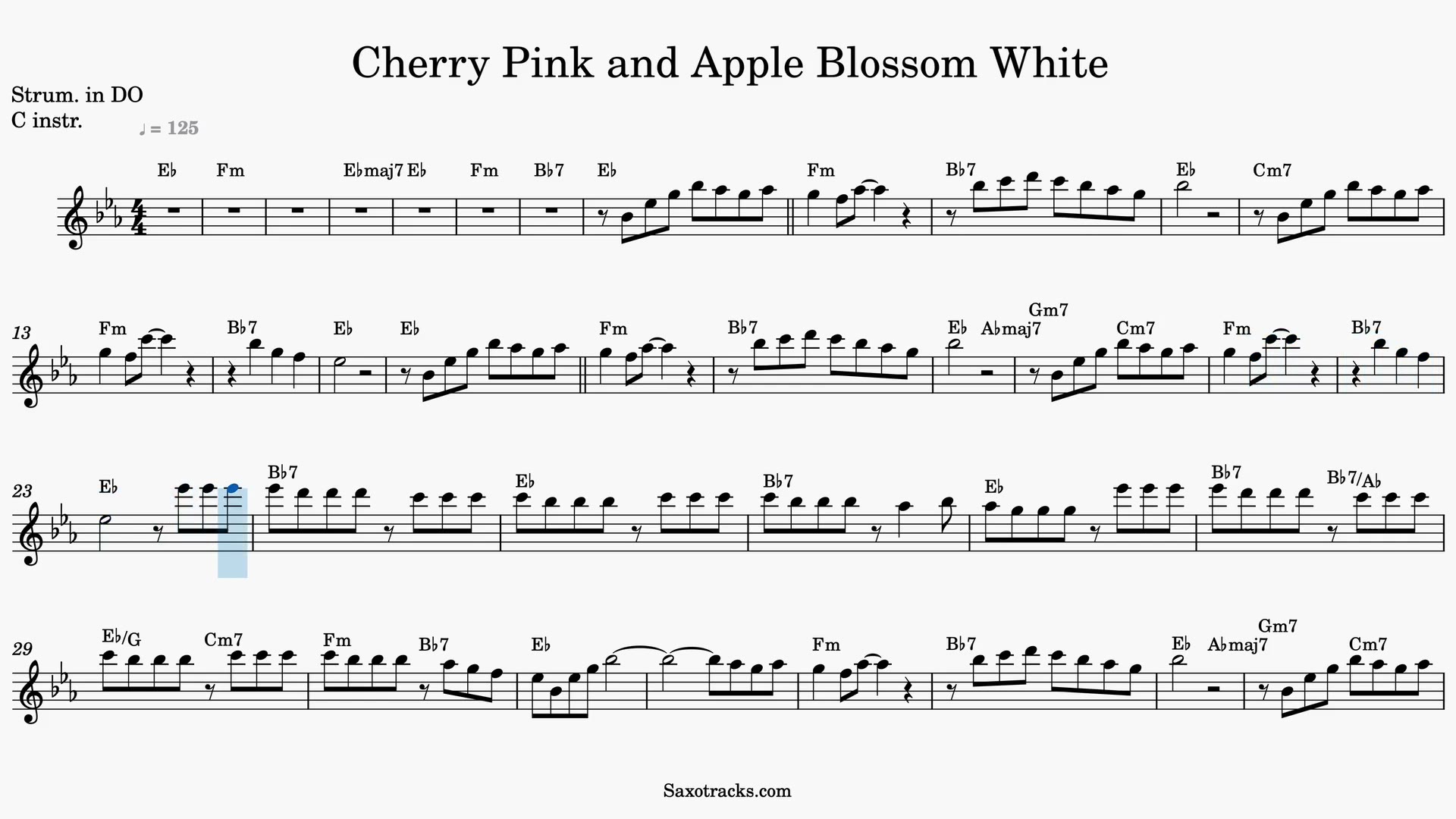 Cherry Pink and Apple Blossom White — Video-Notenvorschau in C