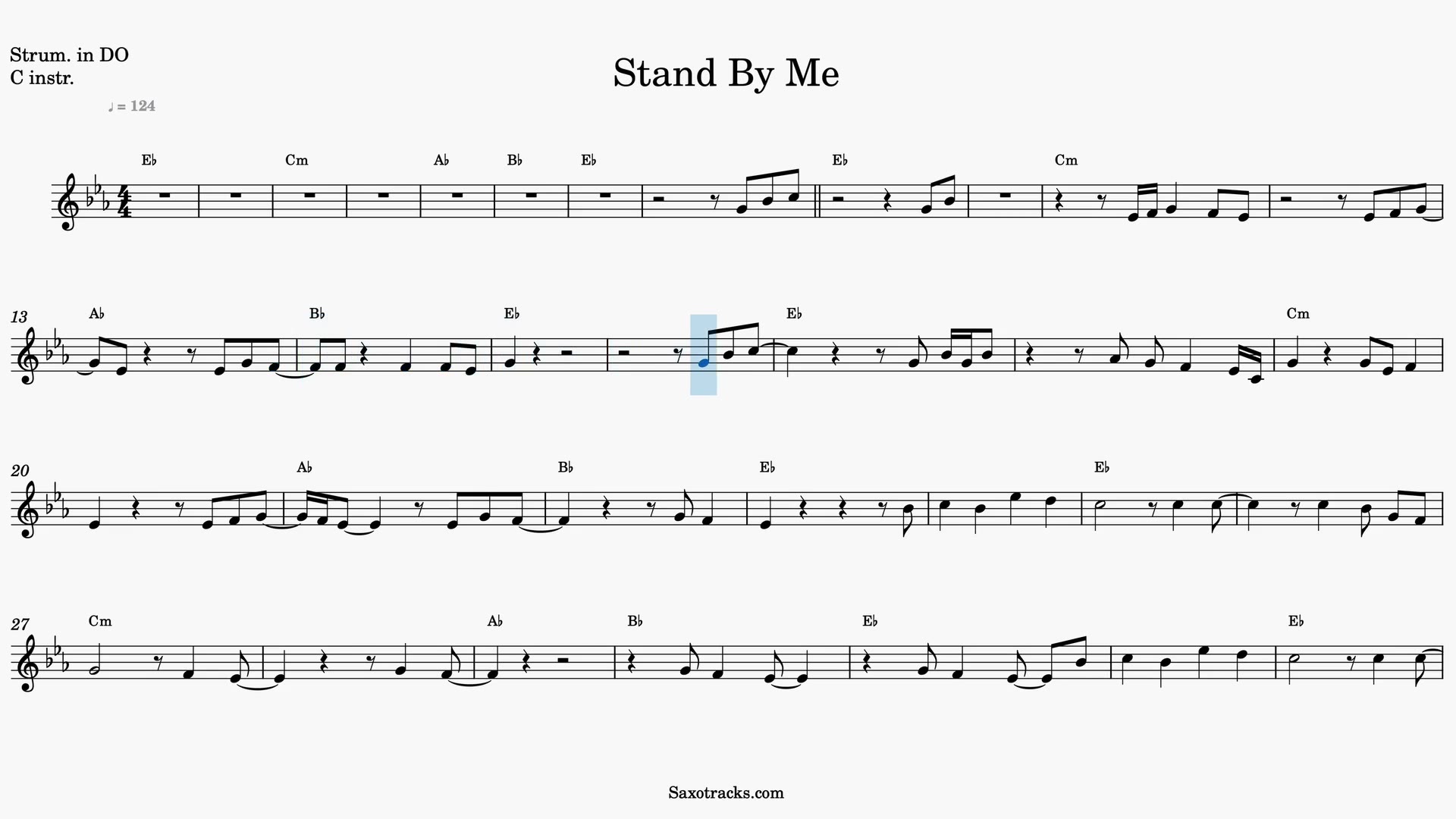 Stand by Me — Anteprima video spartito in Do