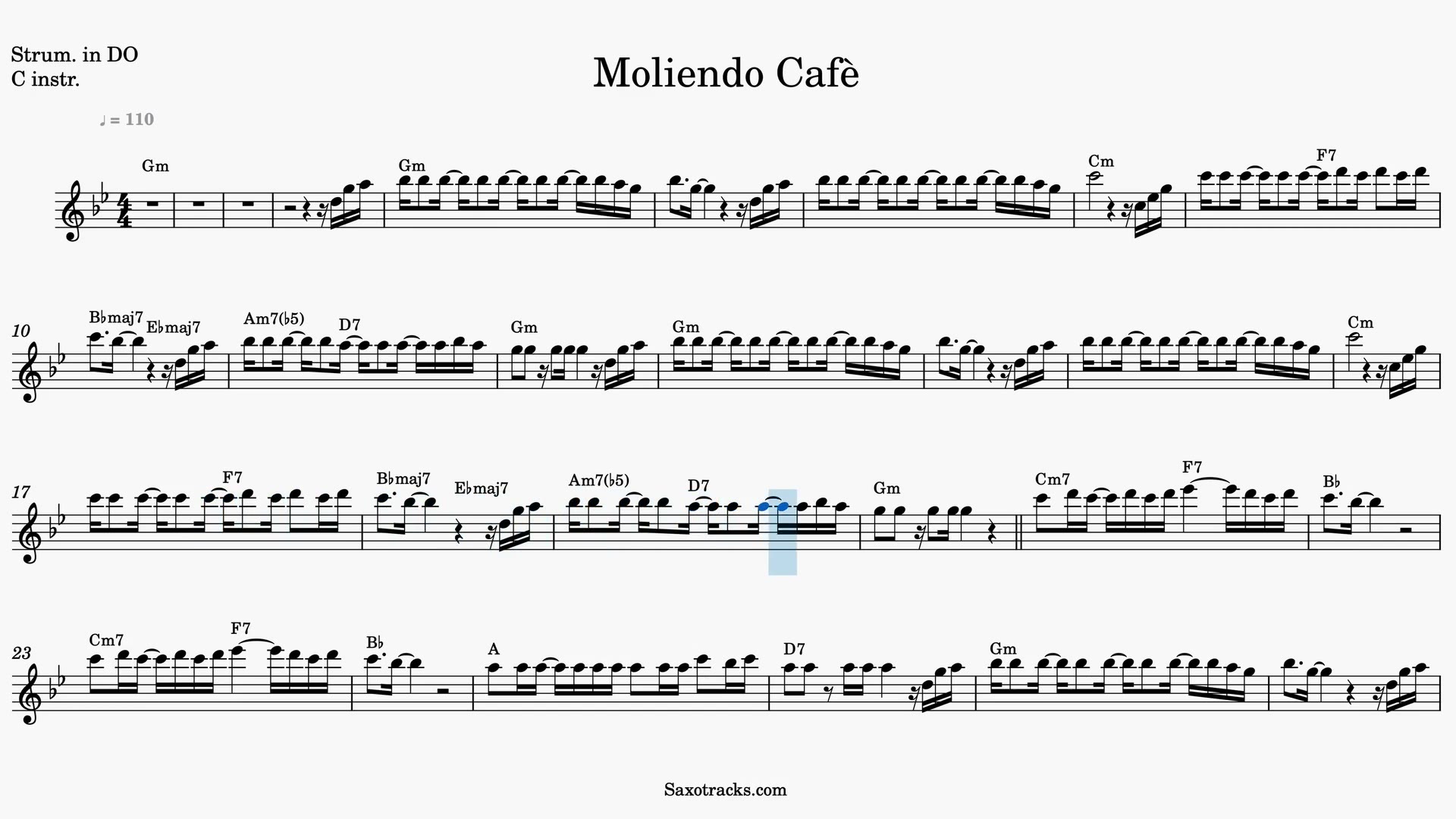 Moliendo Café — Anteprima video spartito in Do
