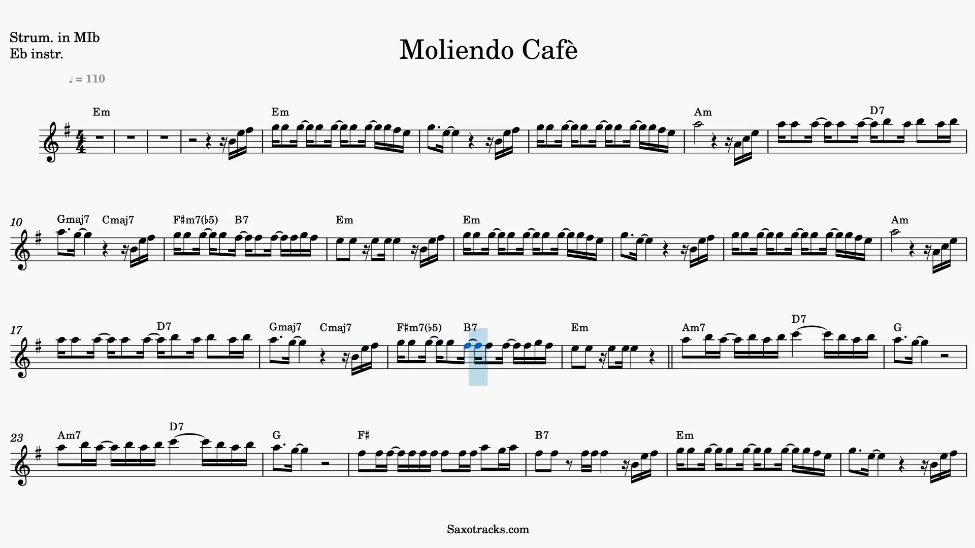 Moliendo Café — Anteprima video spartito in Mib