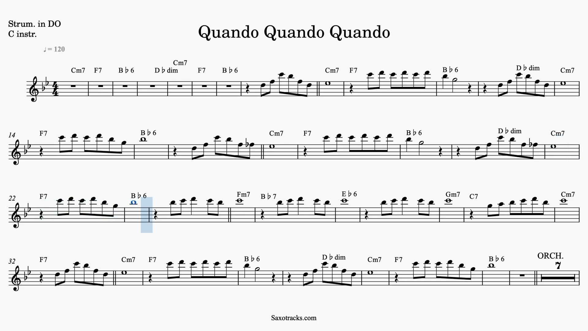 Quando, Quando, Quando — Anteprima video spartito in Do