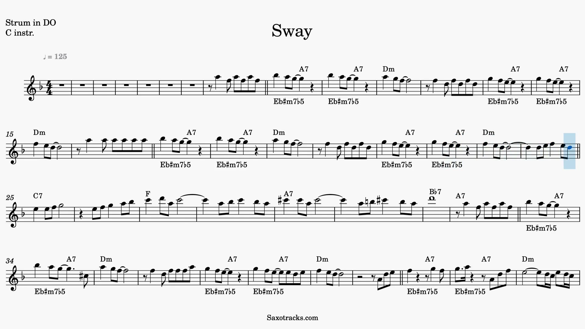 Sway — Video score preview in C
